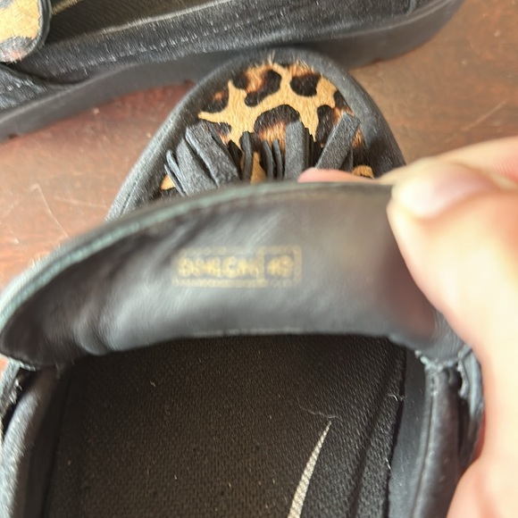 NWOT GEOX Black Suede Leopard Loafer. - Picture 7 of 7